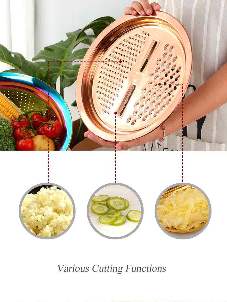 Stainless Steel Grater Strainer and Basin